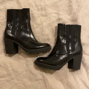 H&M high top boots with lug sole